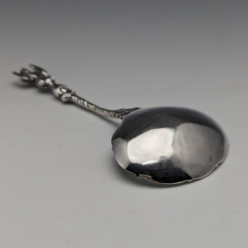 1901 British Antique Sterling Silver Tea Caddy Spoon Elly Isaac Miller